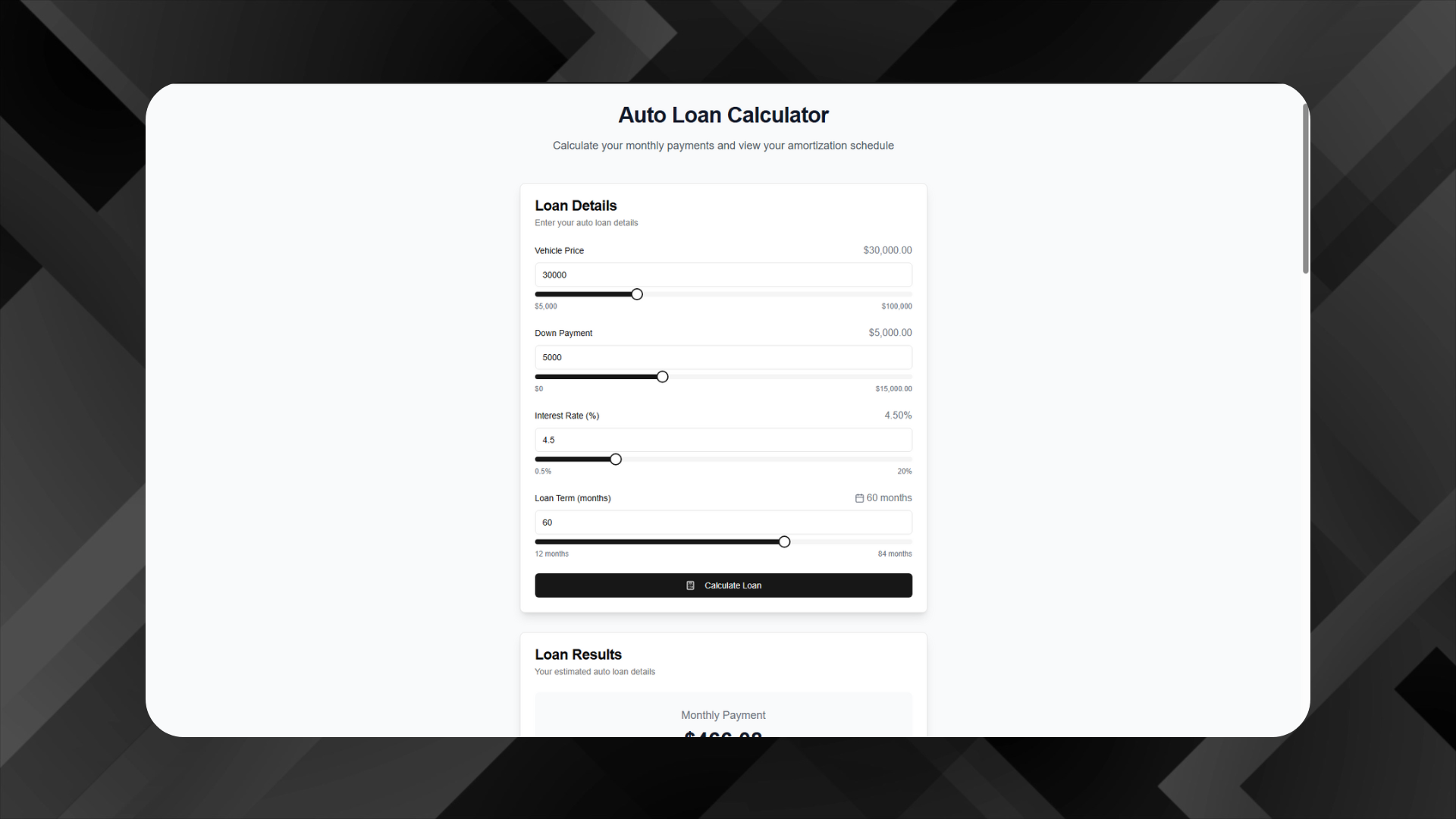 Auto Loan Calculator