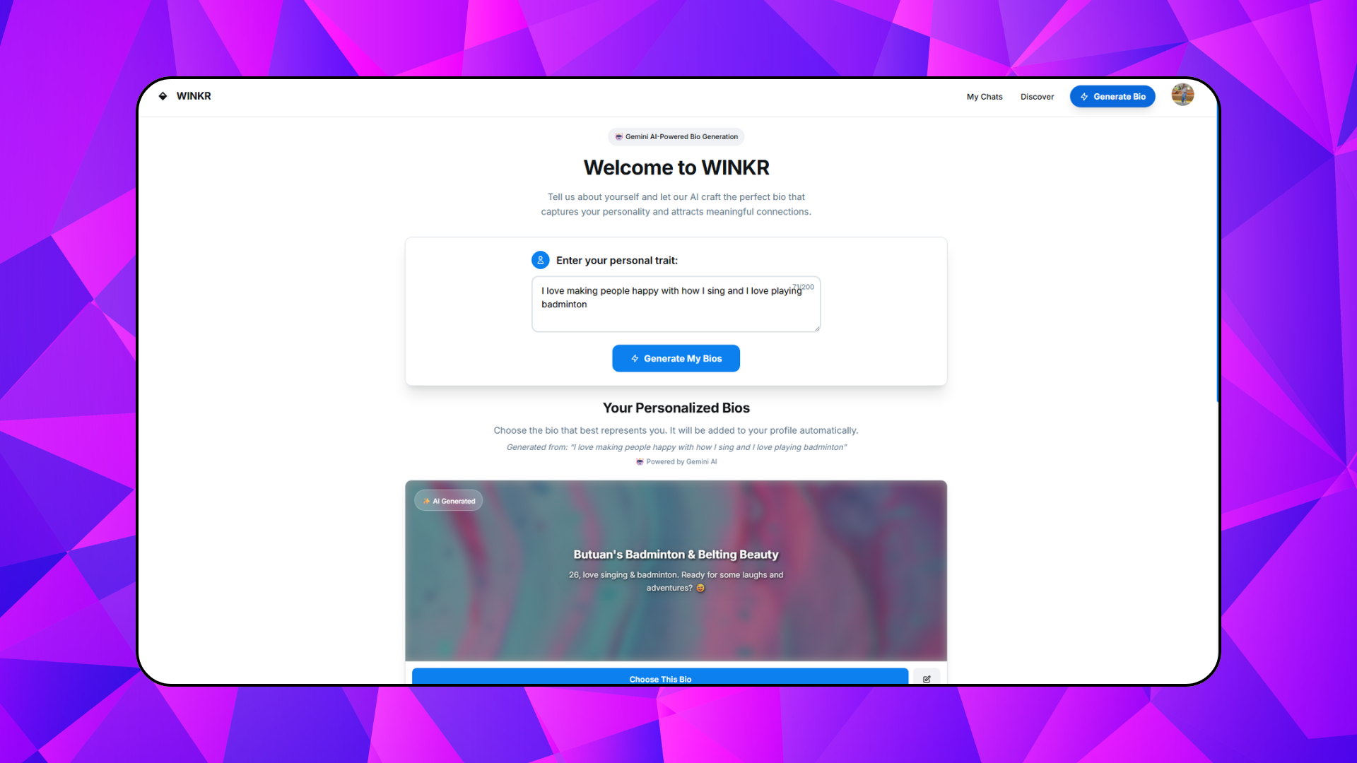 Winkr - Discover Your Next Connection